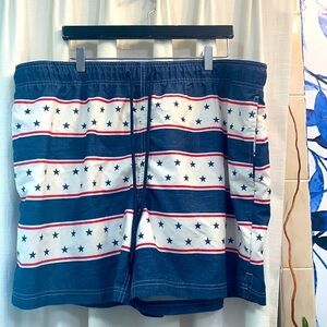 Men’s George Patriotic Swim Trunks Size XXL